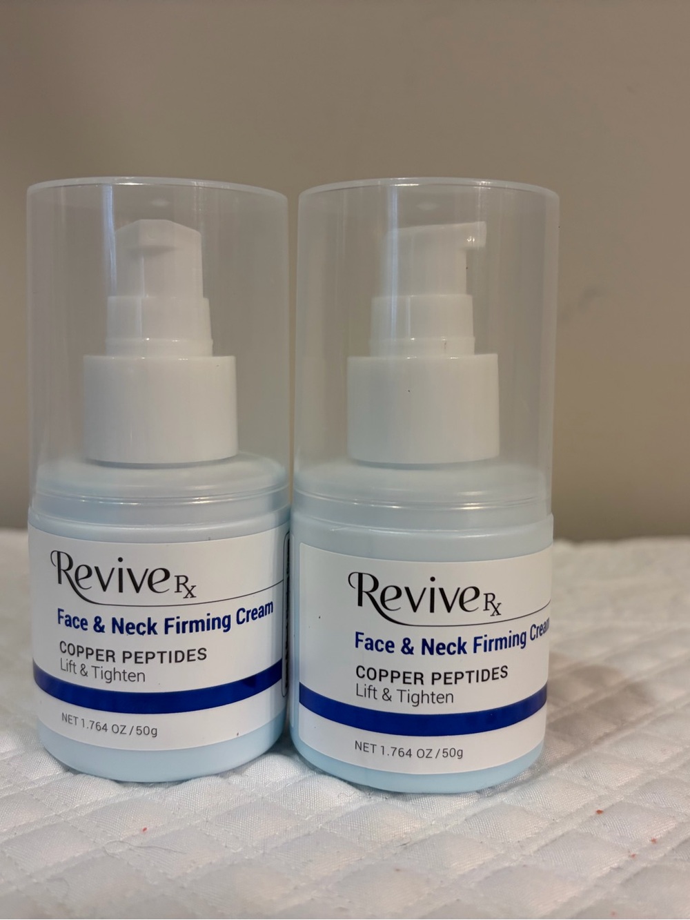 Revive RX Face & Neck Firming Cream with Copper Peptides 1.764 oz X 2